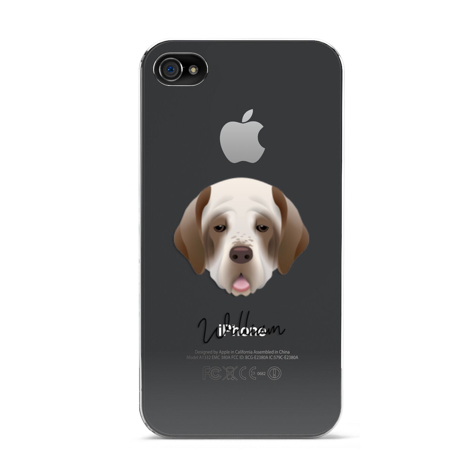 Clumber Spaniel Personalised Apple iPhone 4s Case