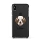 Clumber Spaniel Personalised Apple iPhone Xs Max Impact Case Black Edge on Black Phone