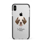 Clumber Spaniel Personalised Apple iPhone Xs Max Impact Case Black Edge on Silver Phone