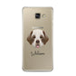 Clumber Spaniel Personalised Samsung Galaxy A3 2016 Case on gold phone