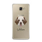 Clumber Spaniel Personalised Samsung Galaxy A3 2016 Case on gold phone