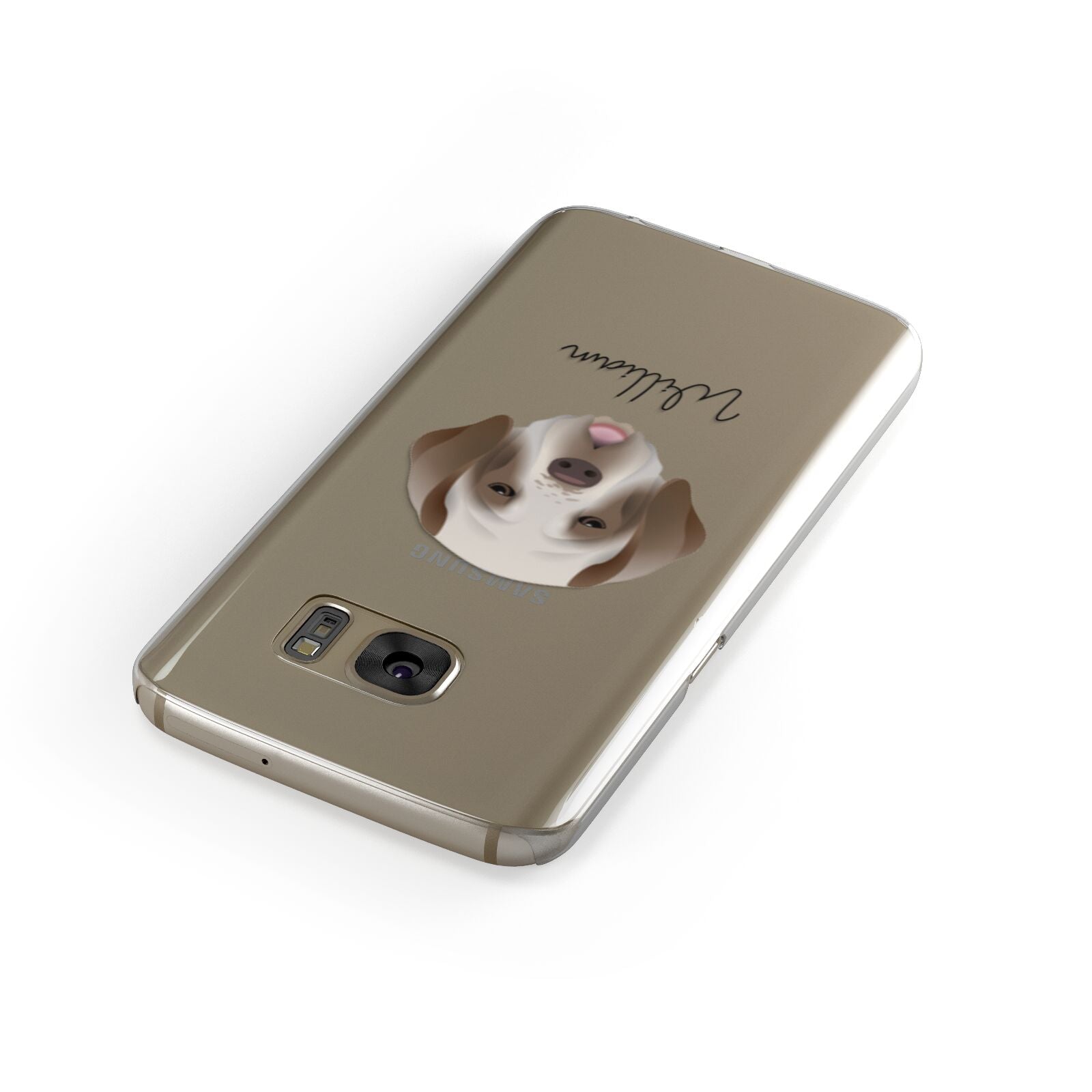 Clumber Spaniel Personalised Samsung Galaxy Case Front Close Up