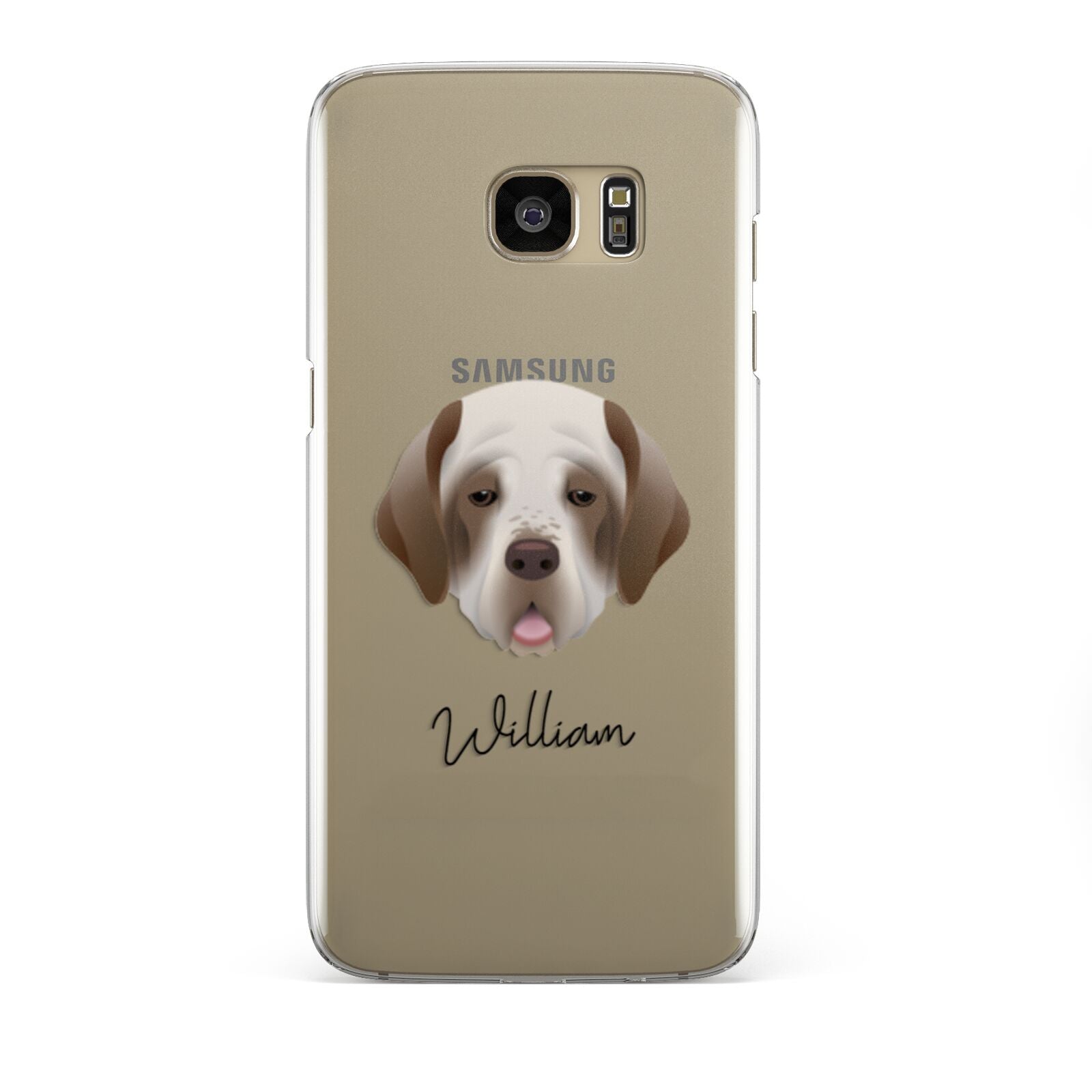 Clumber Spaniel Personalised Samsung Galaxy S7 Edge Case