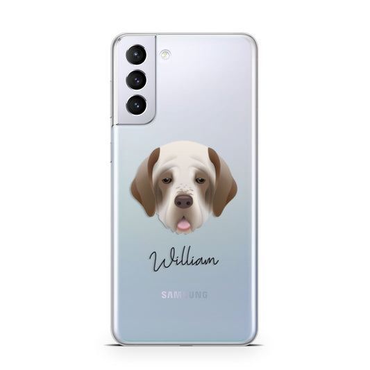 Clumber Spaniel Personalised Samsung S21 Plus Phone Case