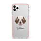 Clumber Spaniel Personalised iPhone 11 Pro Max Impact Pink Edge Case