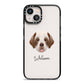 Clumber Spaniel Personalised iPhone 13 Black Impact Case on Silver phone