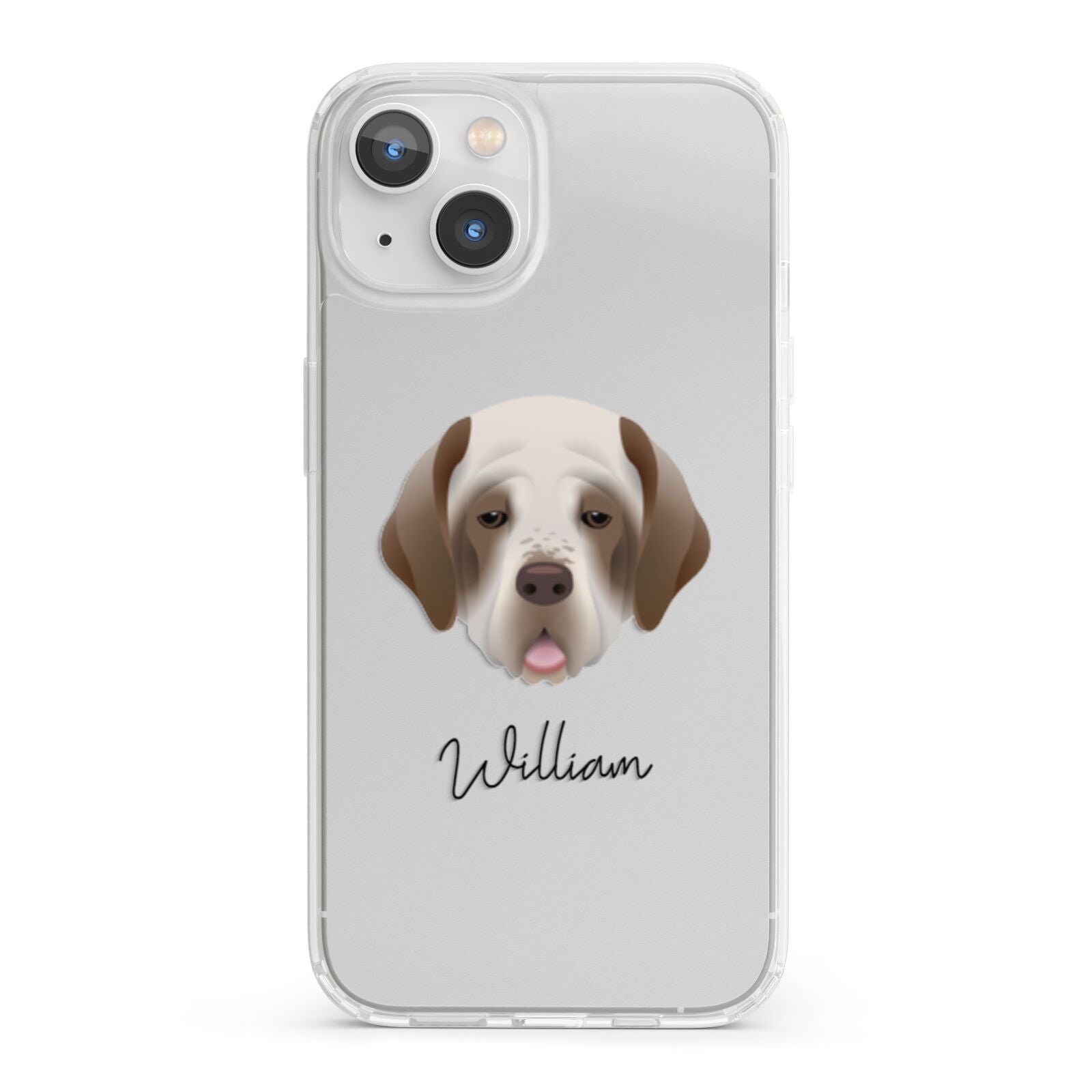 Clumber Spaniel Personalised iPhone 13 Clear Bumper Case
