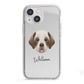 Clumber Spaniel Personalised iPhone 13 Mini TPU Impact Case with White Edges