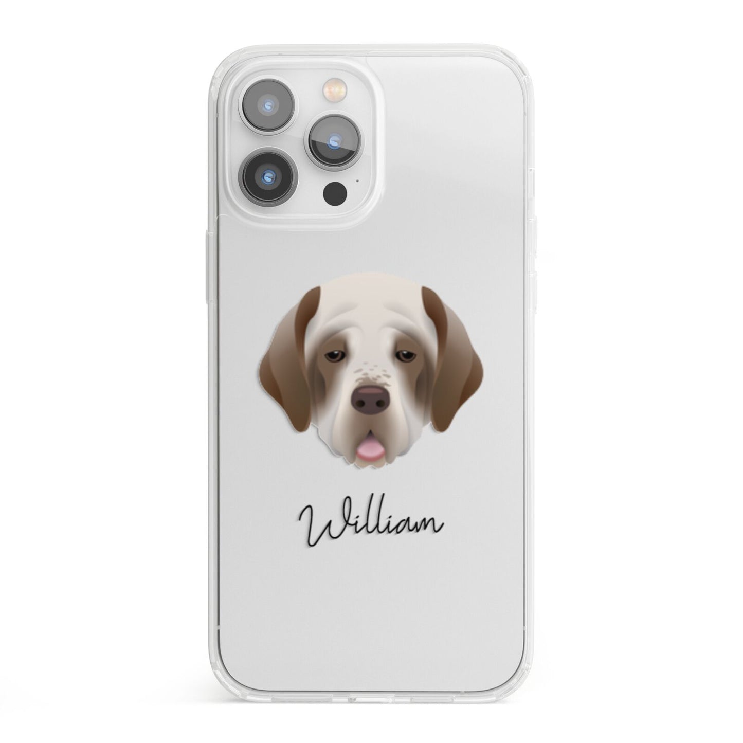 Clumber Spaniel Personalised iPhone 13 Pro Max Clear Bumper Case