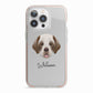 Clumber Spaniel Personalised iPhone 13 Pro TPU Impact Case with Pink Edges