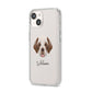 Clumber Spaniel Personalised iPhone 14 Clear Tough Case Starlight Angled Image