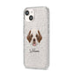 Clumber Spaniel Personalised iPhone 14 Glitter Tough Case Starlight Angled Image