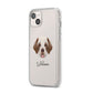 Clumber Spaniel Personalised iPhone 14 Plus Clear Tough Case Starlight Angled Image