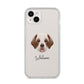 Clumber Spaniel Personalised iPhone 14 Plus Clear Tough Case Starlight