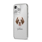 Clumber Spaniel Personalised iPhone 14 Pro Max Clear Tough Case Silver Angled Image
