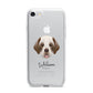 Clumber Spaniel Personalised iPhone 7 Bumper Case on Silver iPhone