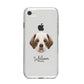 Clumber Spaniel Personalised iPhone 8 Bumper Case on Silver iPhone