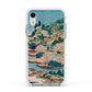 Coastal Community By Katsushika Hokusai Apple iPhone XR Impact Case White Edge on Silver Phone