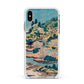 Coastal Community By Katsushika Hokusai Apple iPhone Xs Max Impact Case White Edge on Gold Phone