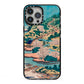 Coastal Community By Katsushika Hokusai iPhone 13 Pro Max Black Impact Case on Silver phone