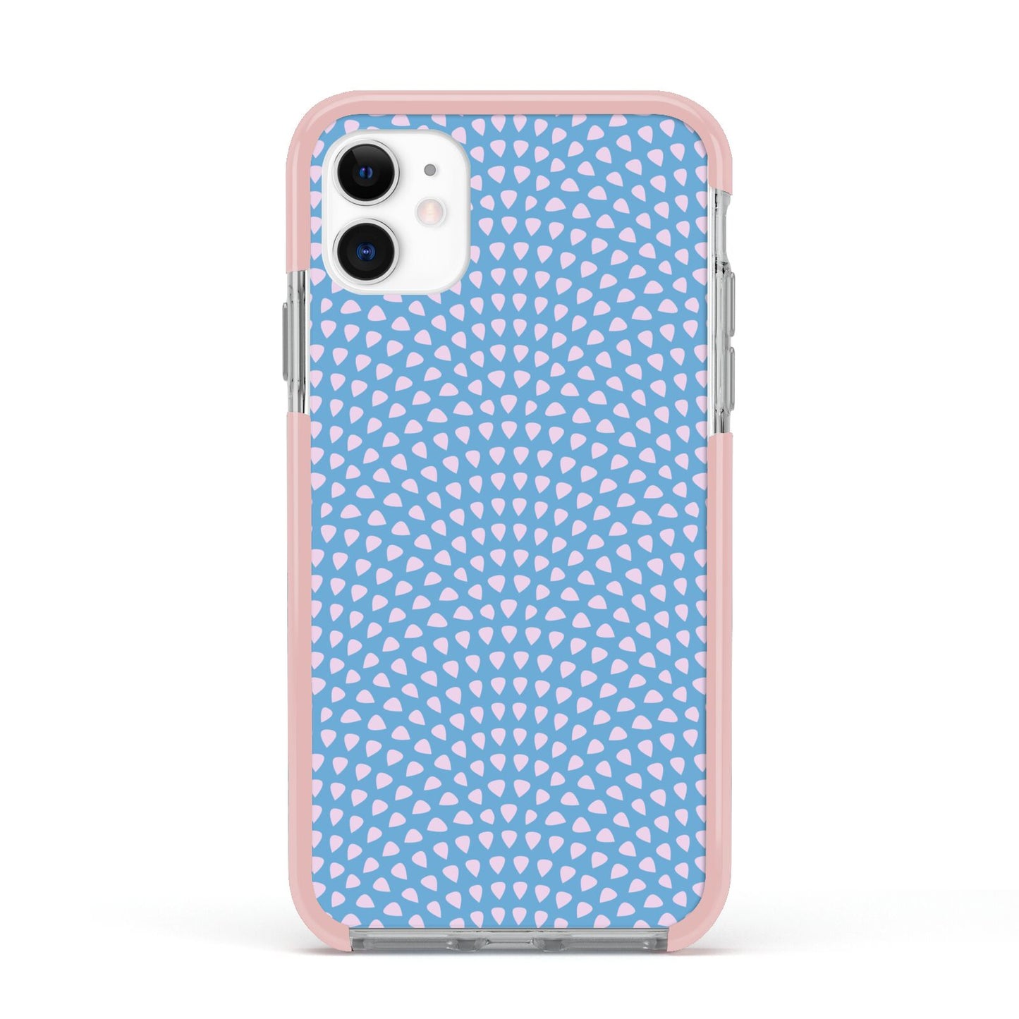 Coastal Pattern Apple iPhone 11 in White with Pink Impact Case