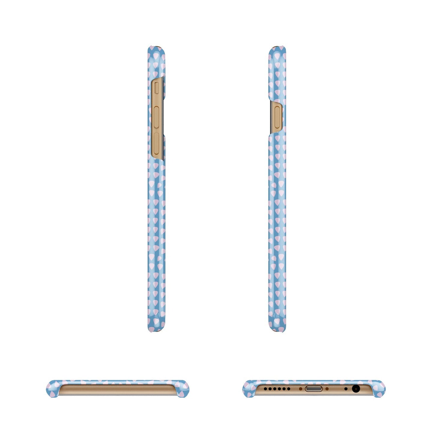 Coastal Pattern Apple iPhone 6 3D Wrap Snap Case Angled Images