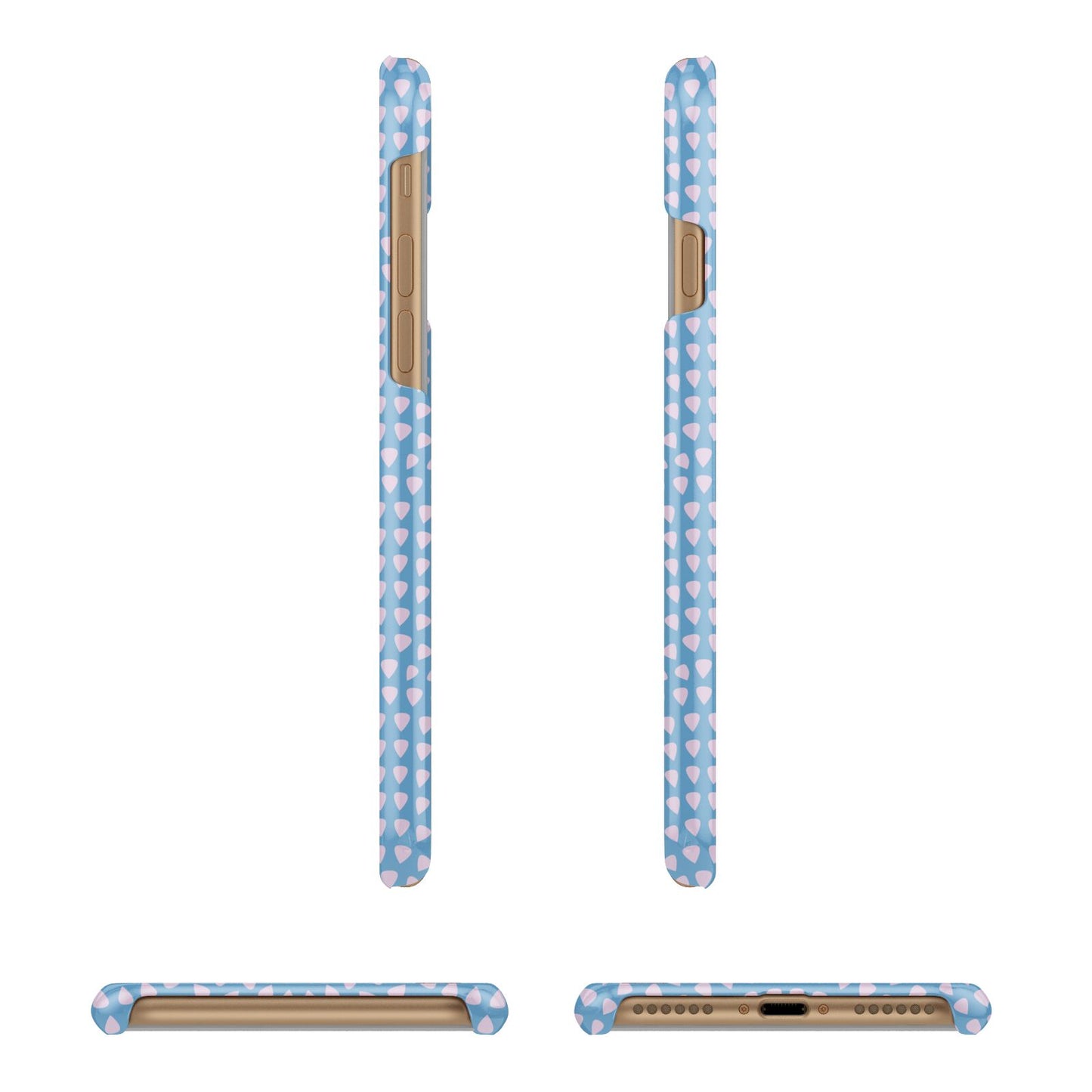 Coastal Pattern Apple iPhone 7 8 3D Wrap Snap Case Angled Images