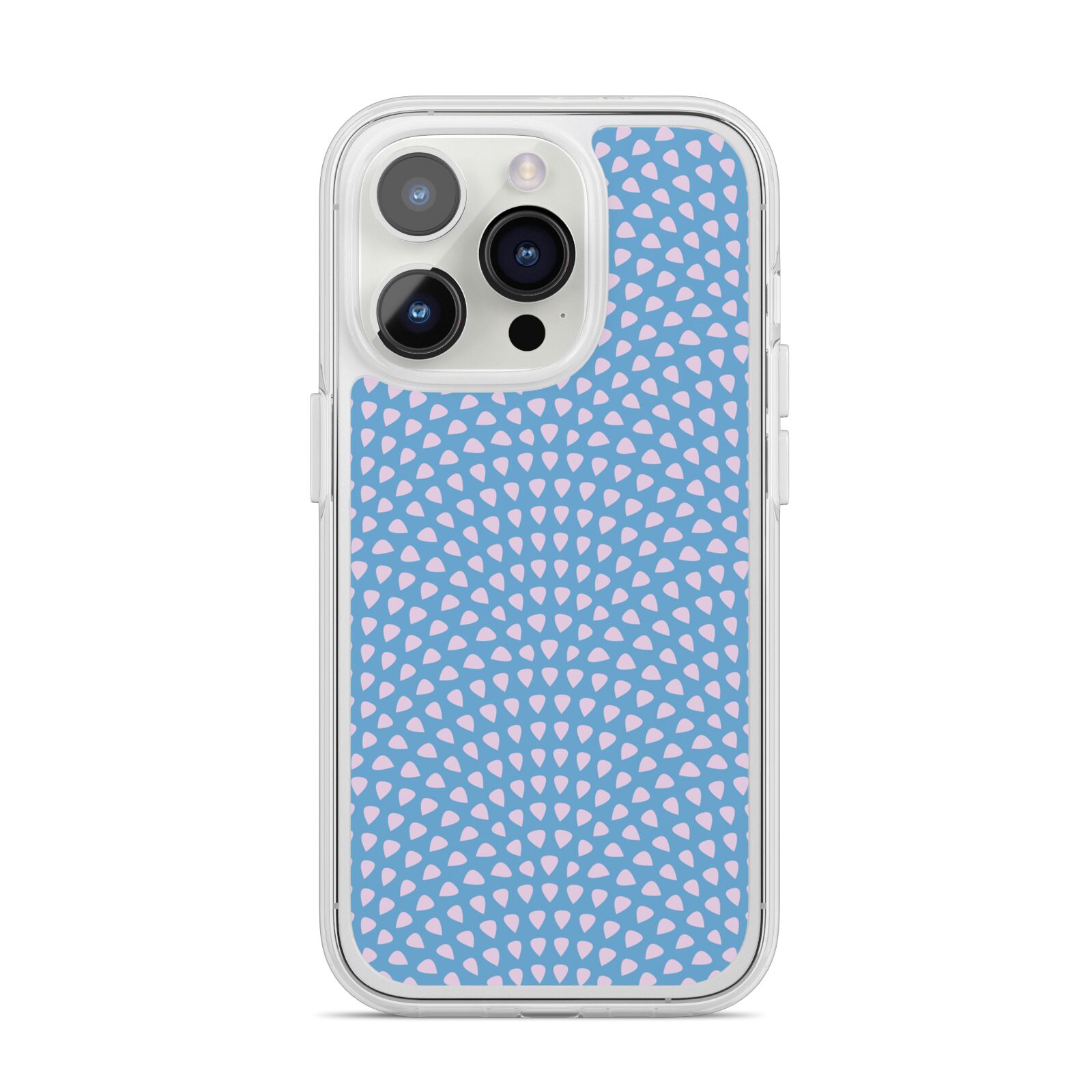 Coastal Pattern iPhone 14 Pro Clear Tough Case Silver