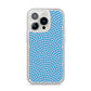Coastal Pattern iPhone 14 Pro Glitter Tough Case Silver