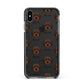 Cockachon Icon with Name Apple iPhone Xs Max Impact Case Black Edge on Black Phone
