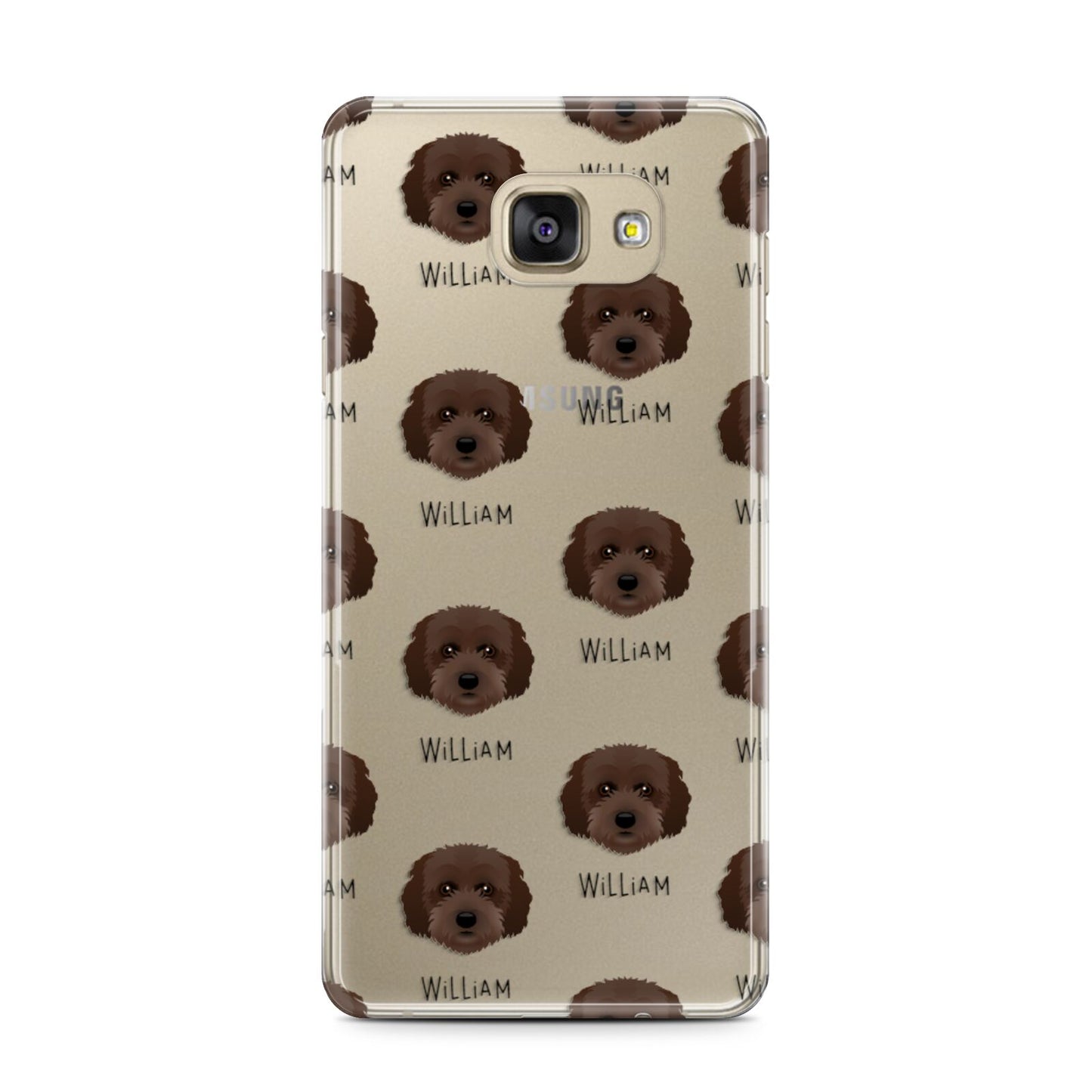 Cockachon Icon with Name Samsung Galaxy A7 2016 Case on gold phone
