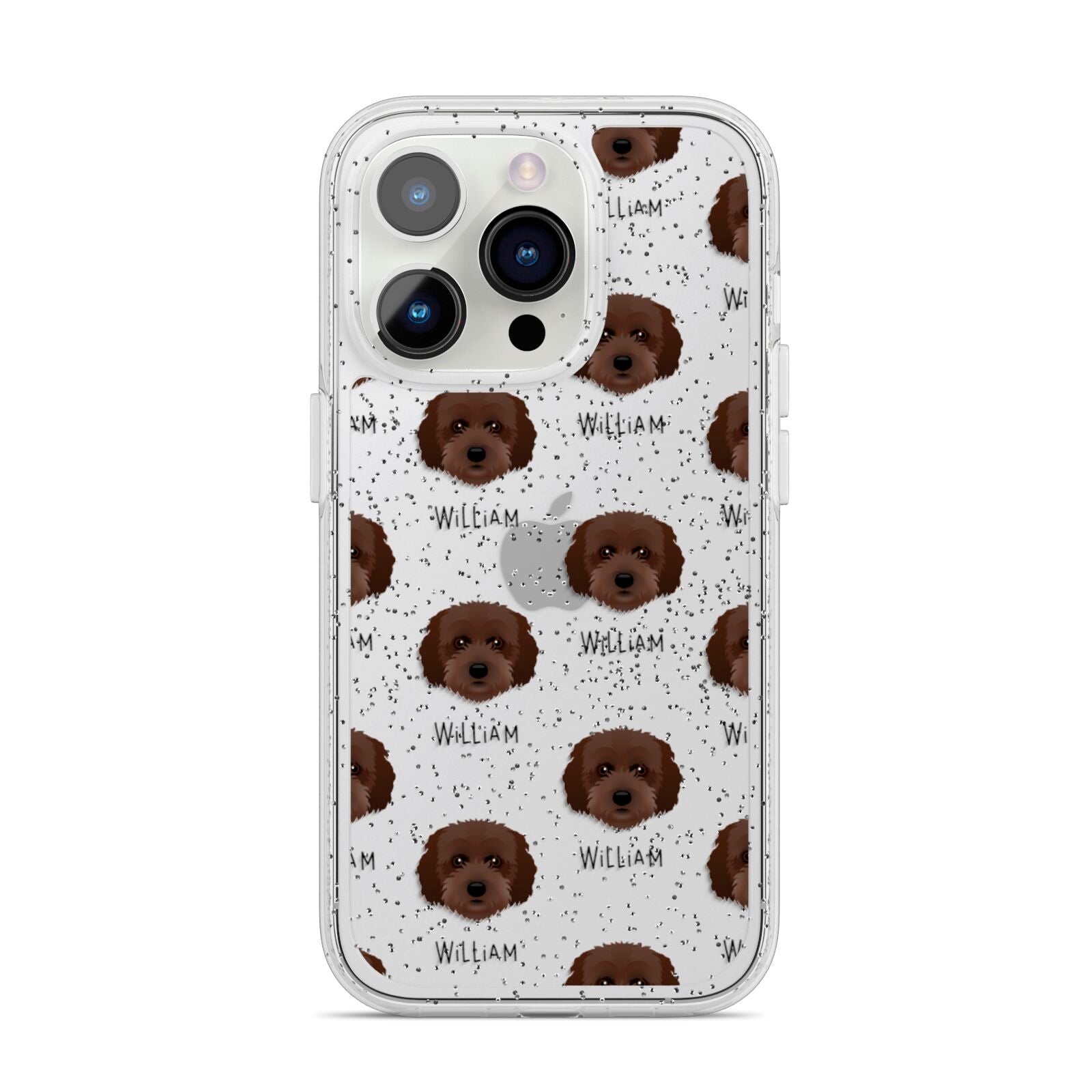 Cockachon Icon with Name iPhone 14 Pro Glitter Tough Case Silver