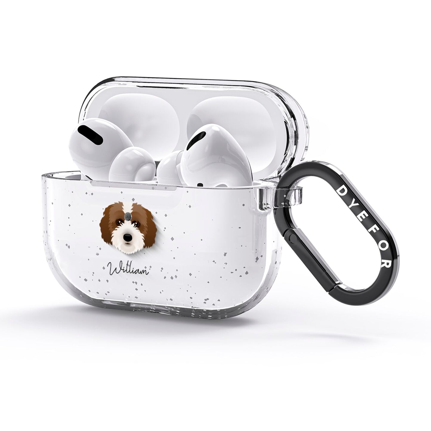 Cockachon Personalised AirPods Glitter Case 3rd Gen Side Image