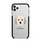 Cockachon Personalised Apple iPhone 11 Pro Max in Silver with Black Impact Case