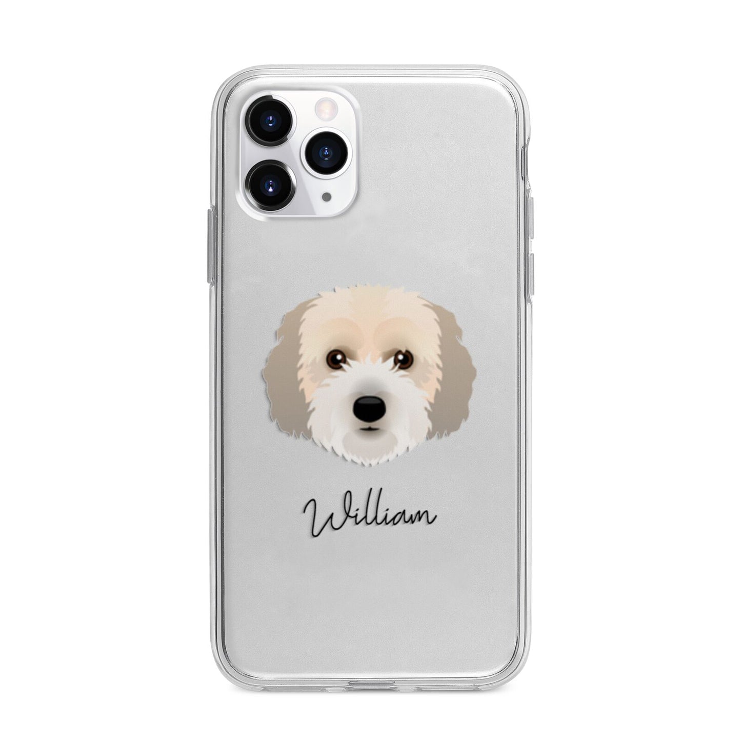 Cockachon Personalised Apple iPhone 11 Pro Max in Silver with Bumper Case