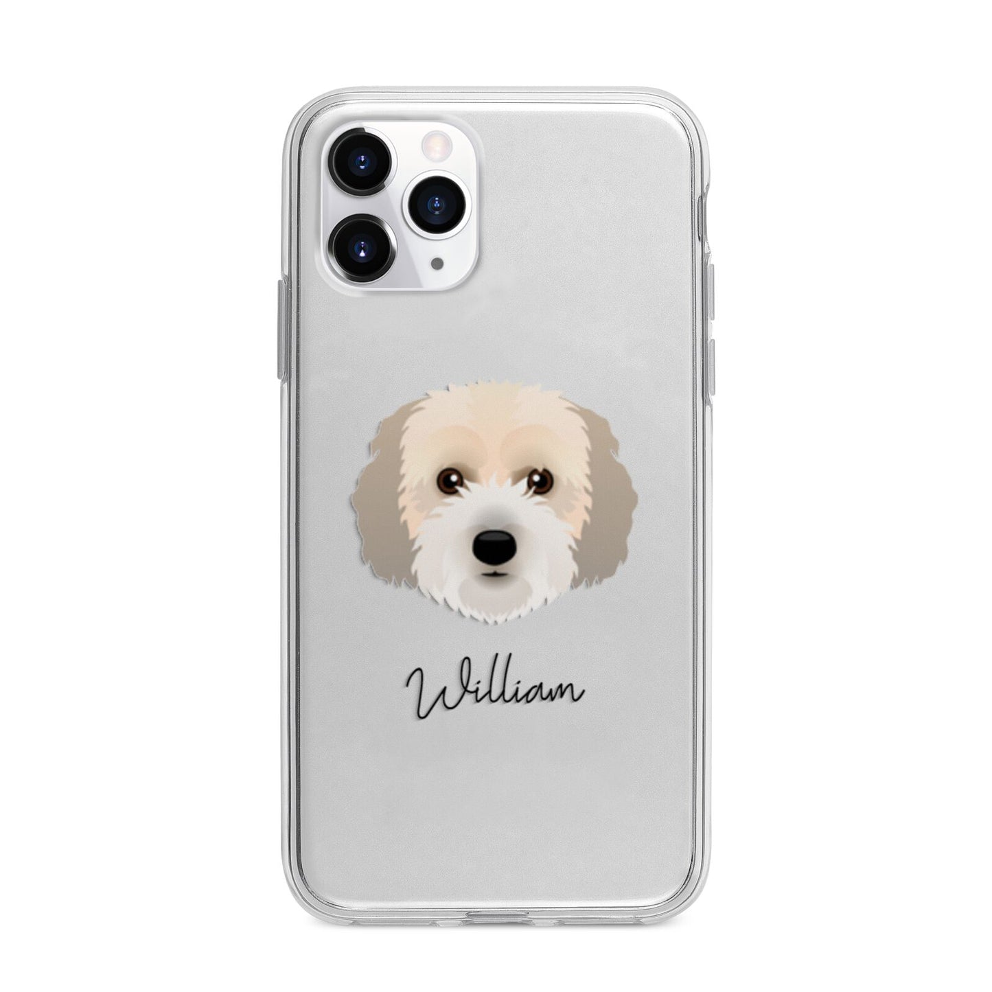 Cockachon Personalised Apple iPhone 11 Pro in Silver with Bumper Case