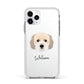 Cockachon Personalised Apple iPhone 11 Pro in Silver with White Impact Case