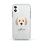 Cockachon Personalised Apple iPhone 11 in White with White Impact Case