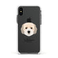 Cockachon Personalised Apple iPhone Xs Impact Case White Edge on Black Phone