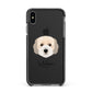Cockachon Personalised Apple iPhone Xs Max Impact Case Black Edge on Black Phone