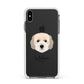 Cockachon Personalised Apple iPhone Xs Max Impact Case White Edge on Black Phone