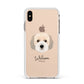 Cockachon Personalised Apple iPhone Xs Max Impact Case White Edge on Gold Phone