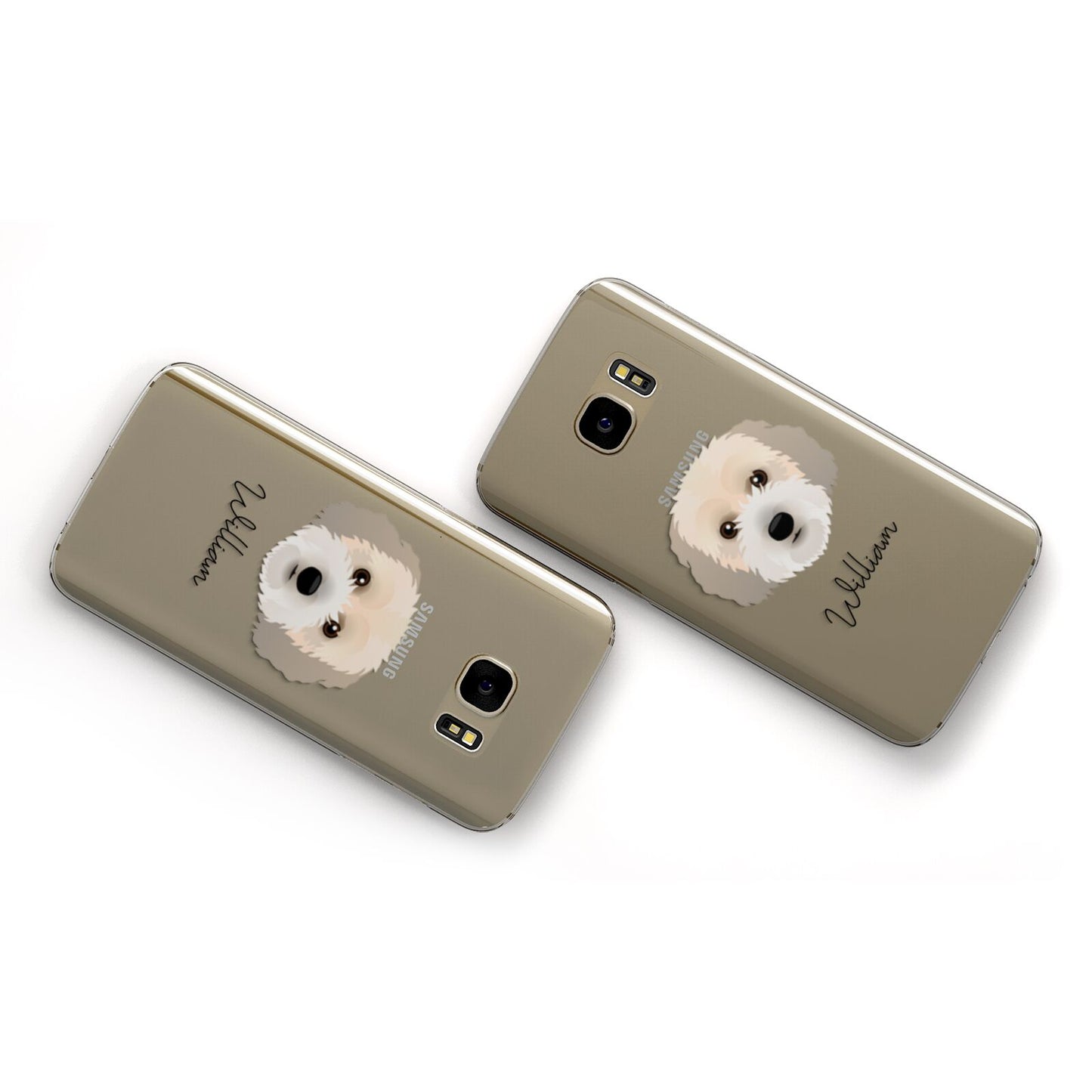 Cockachon Personalised Samsung Galaxy Case Flat Overview