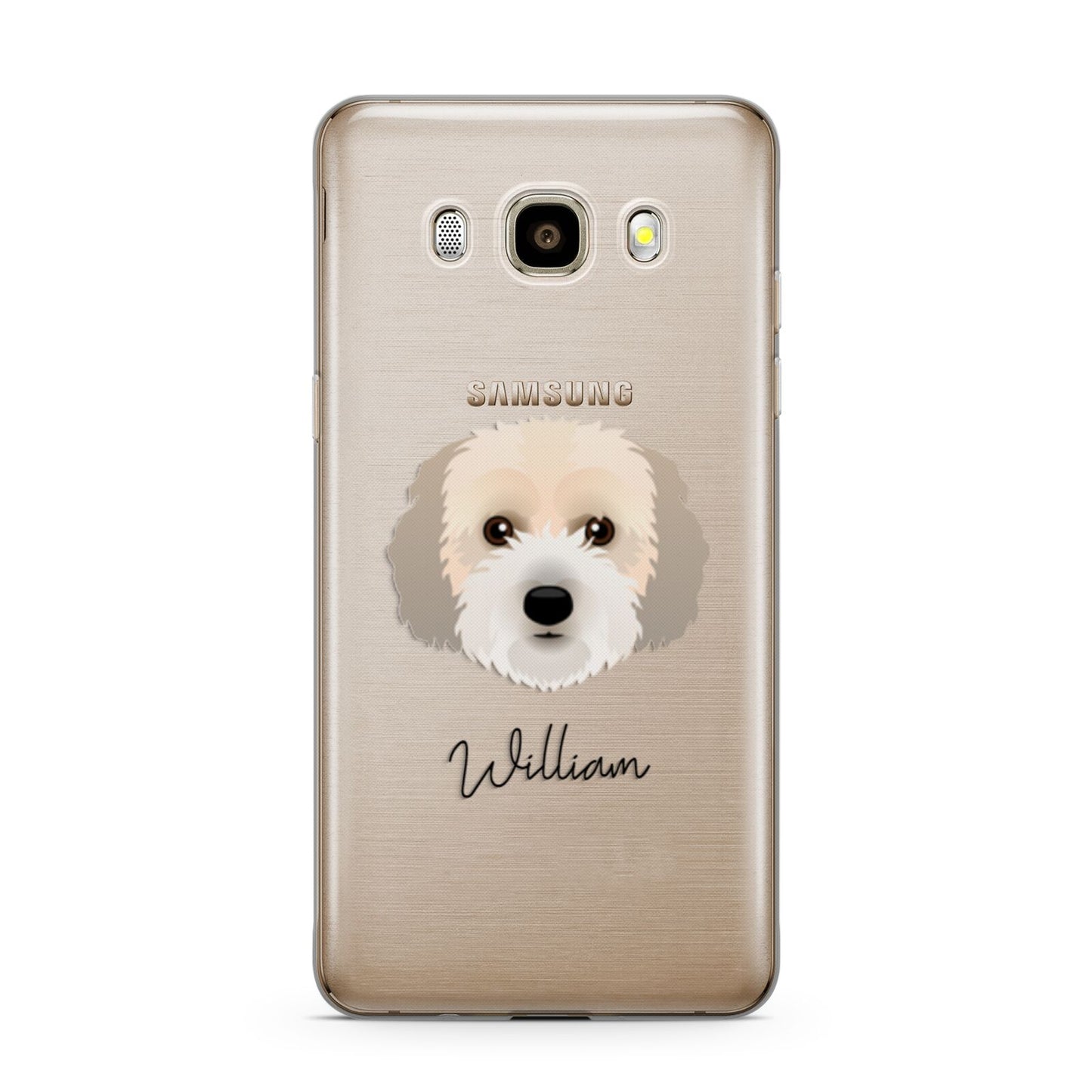 Cockachon Personalised Samsung Galaxy J7 2016 Case on gold phone