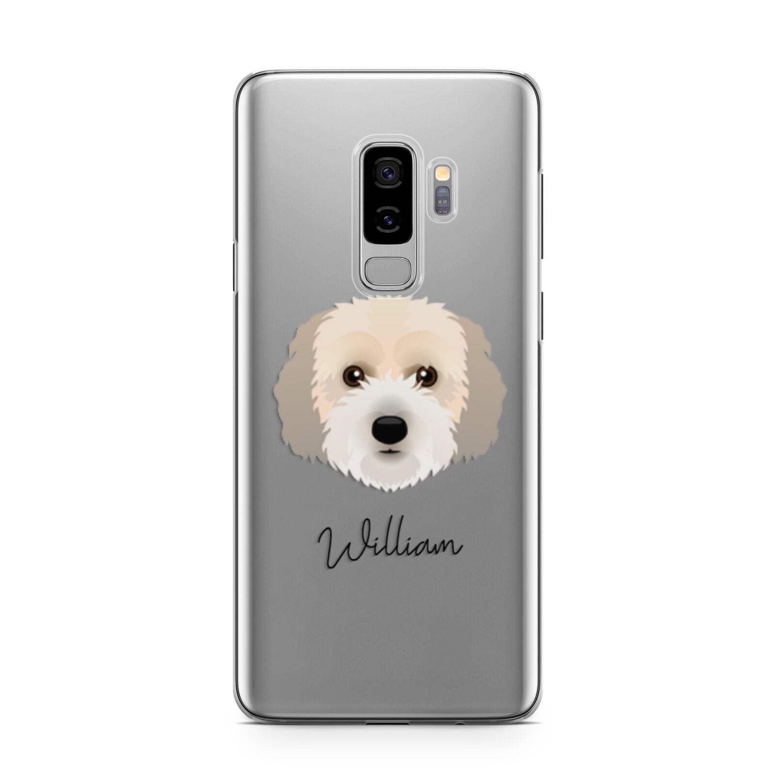 Cockachon Personalised Samsung Galaxy S9 Plus Case on Silver phone