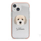 Cockachon Personalised iPhone 13 Mini TPU Impact Case with Pink Edges