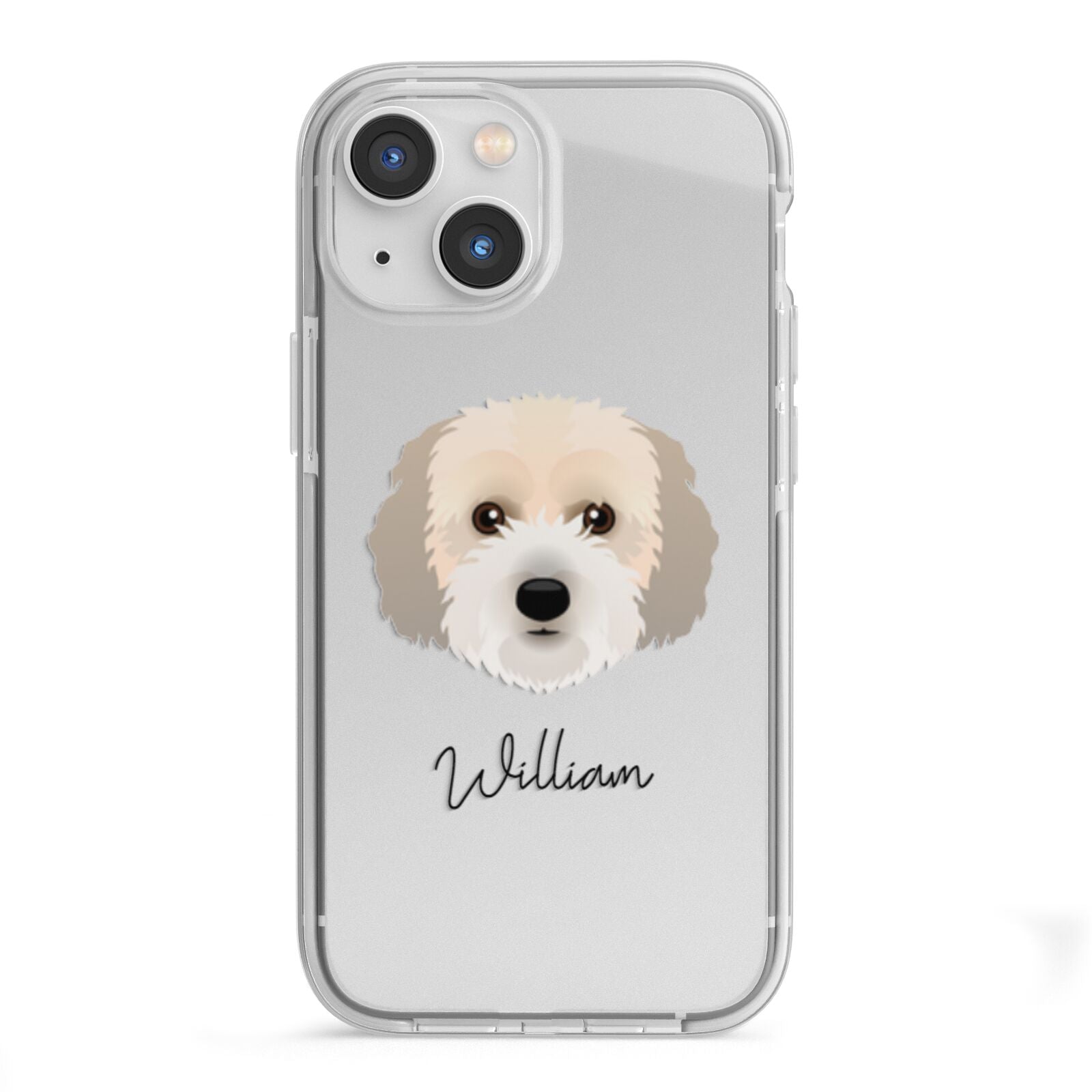 Cockachon Personalised iPhone 13 Mini TPU Impact Case with White Edges