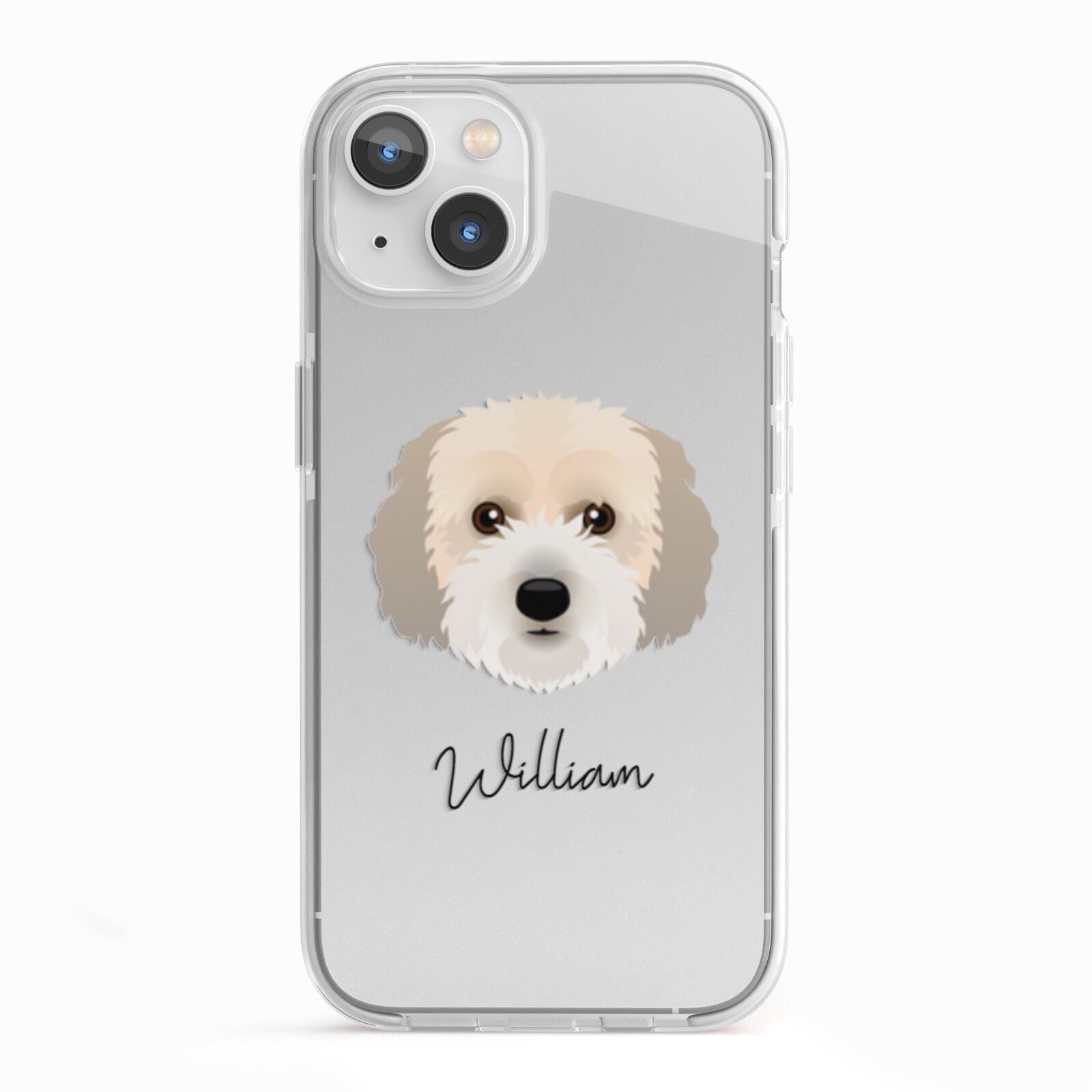 Cockachon Personalised iPhone 13 TPU Impact Case with White Edges