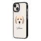 Cockachon Personalised iPhone 14 Black Impact Case Side Angle on Silver phone
