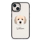 Cockachon Personalised iPhone 14 Black Impact Case on Silver phone